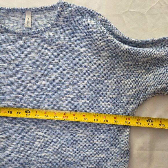 Soyaconcept Blue Marled Tunic Sweater | Lightweight Wool Blend Knit | Large - Picture 6 of 7
